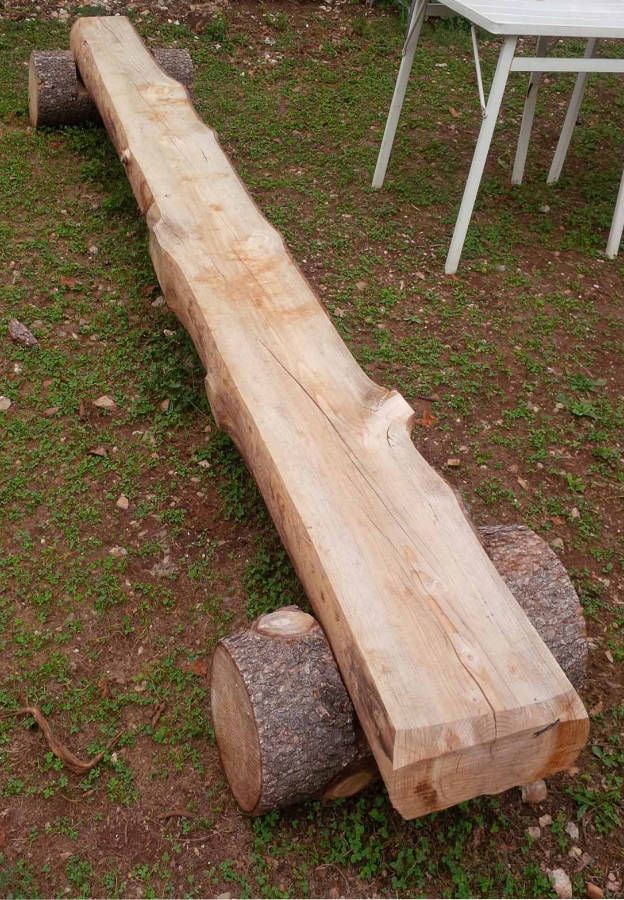 Panca di legno da noi realizzata nel Carso triestino